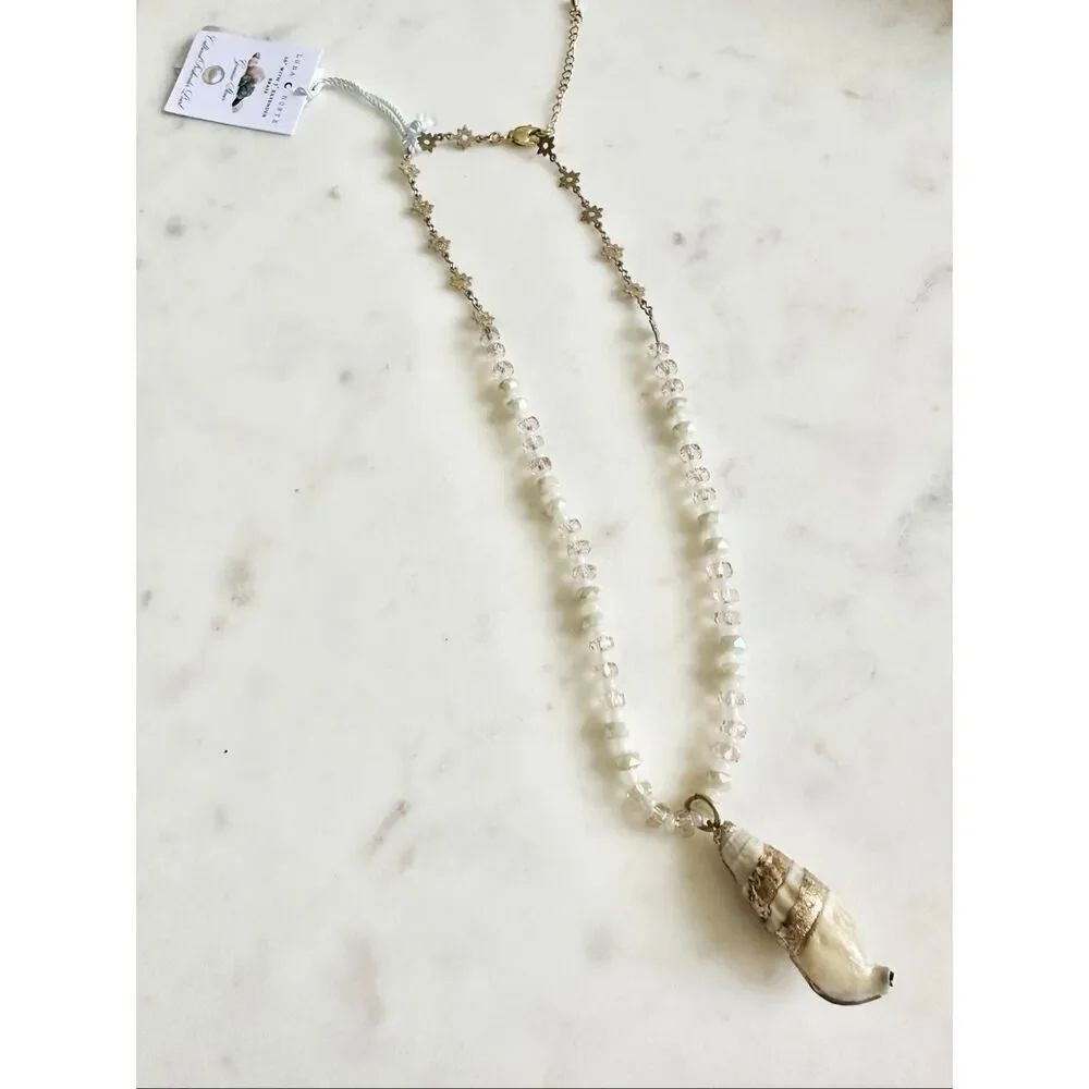 Luna Norte seashell, bead, and pearl necklace